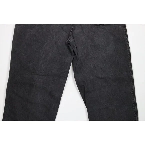 Vintage 90s Levis 545 Mens 44x30 Distressed Loose Fit Wide Leg Denim Jeans Black
